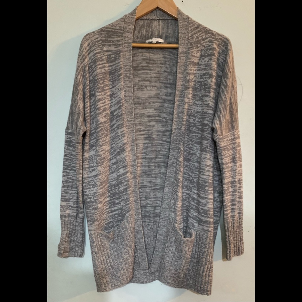 Aritzia Talula grey cashmere blend cardigan - Picture 1 of 8